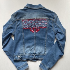 veste jean bleu japonisante